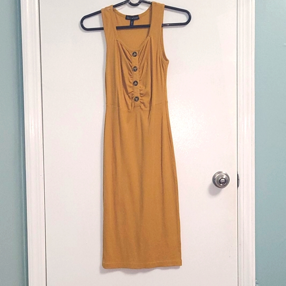 Ribbed body con dress